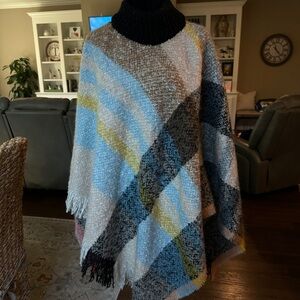 Pretty Persuasions Multicolor Plaid Cape
